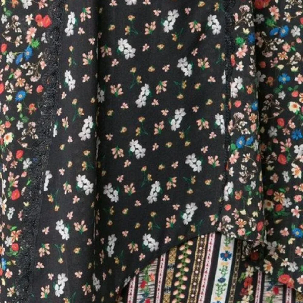 Alice + Olivia Delilah Tiered Print Stretch Silk Dress ASO Clary Fray
